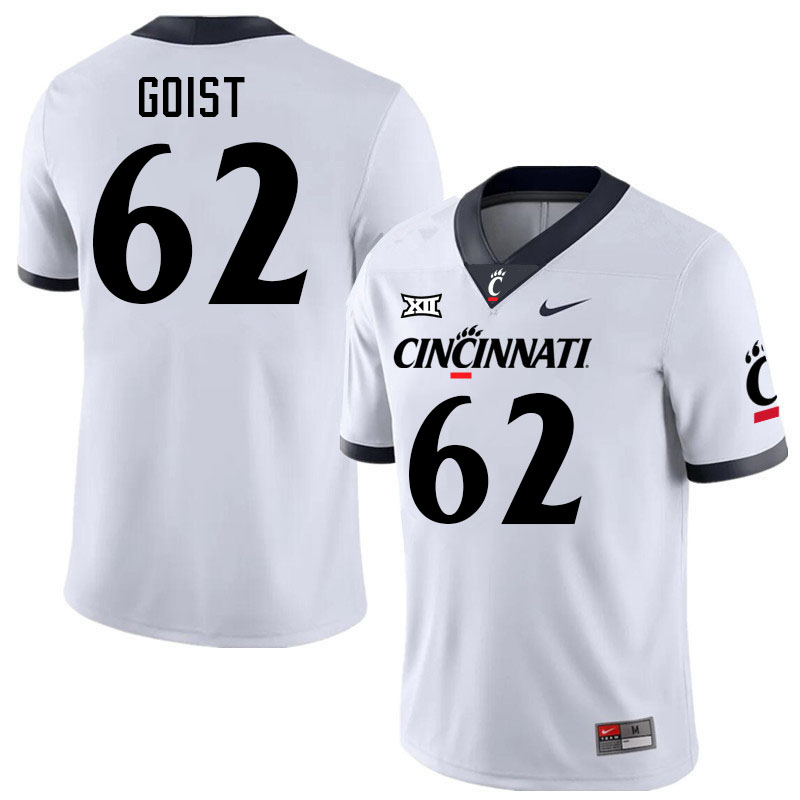 Cincinnati Bearcats #62 Dick Goist Big 12 Conference College Football Jerseys Stitched Sale-White